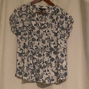 Banana Republic Blue Floral Women's Blouse